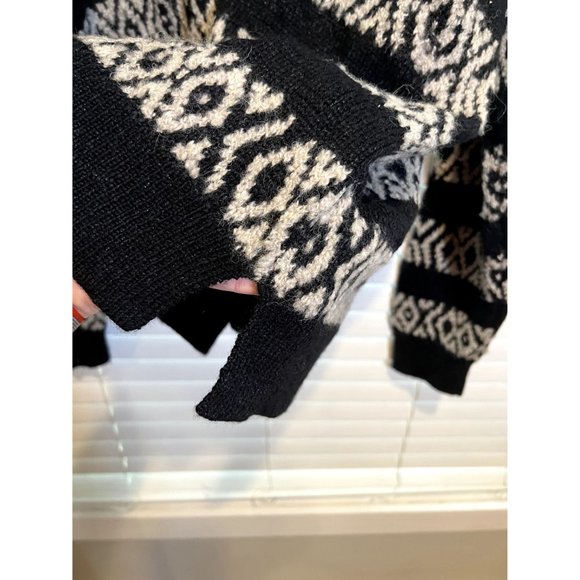 AllSaints Malver Fair Isle Oversized Wool Blend Sweater - Size XXL - Picture 7 of 9
